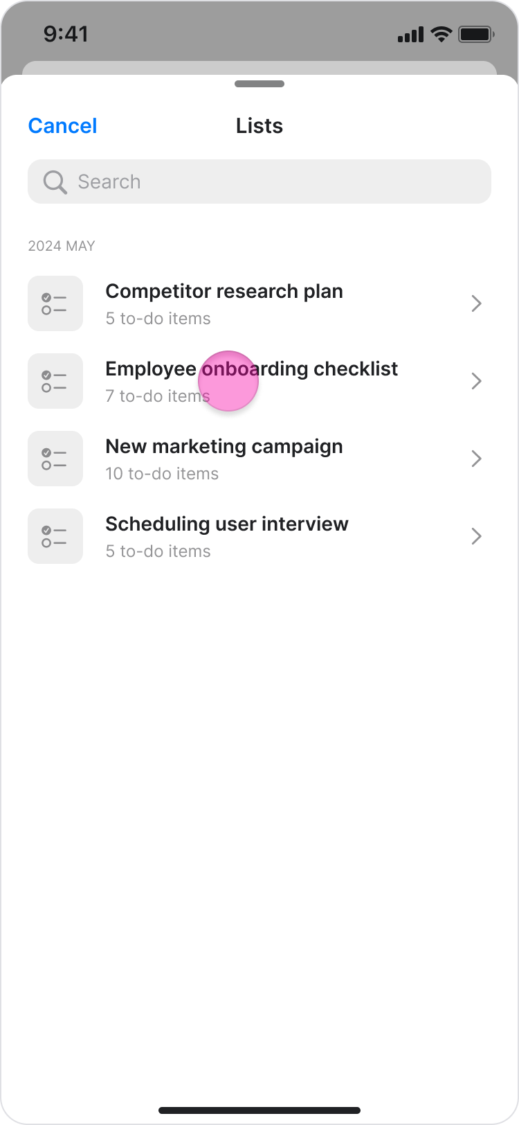 Create Lists screenshot 7