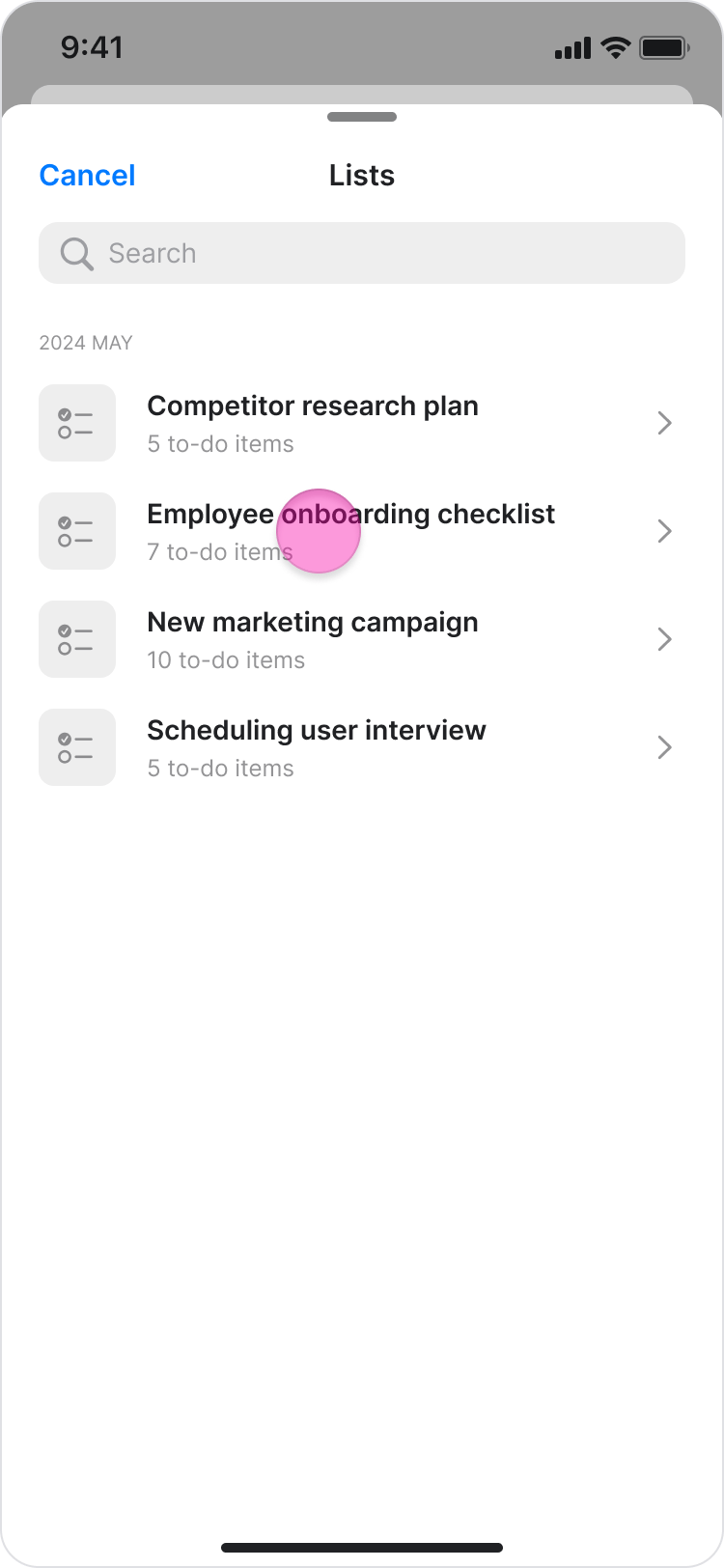 Create Lists screenshot 7