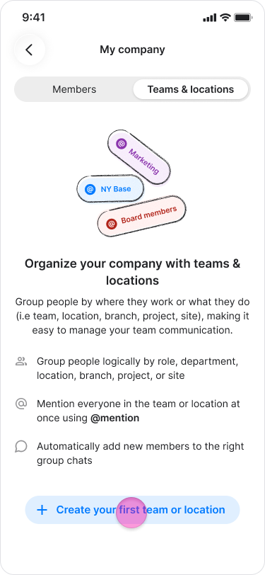 Create Teams and Locations screenshot 3