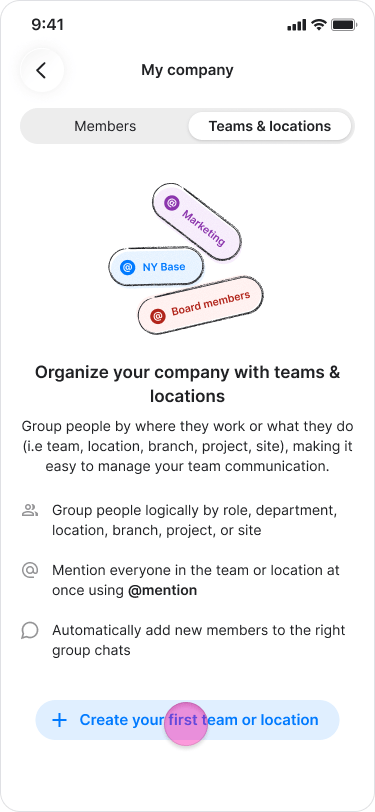 Create Teams and Locations screenshot 3