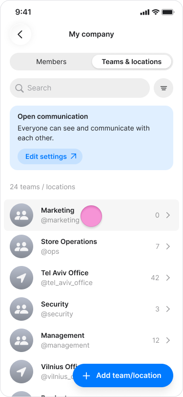 Create Teams and Locations screenshot 15