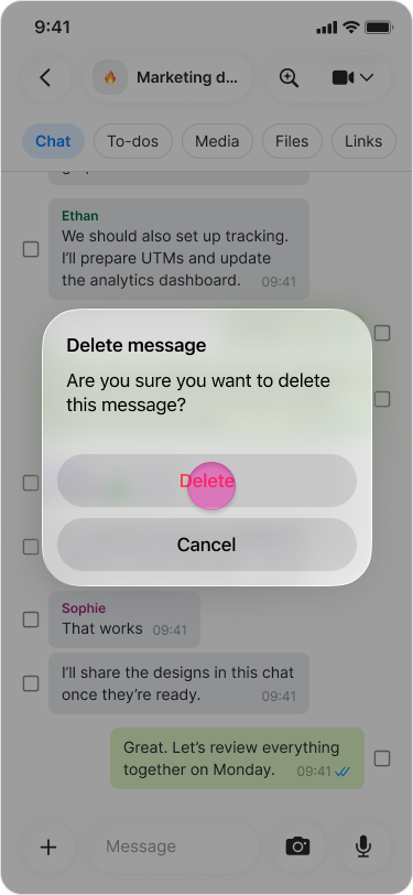 Delete a Message screenshot 3