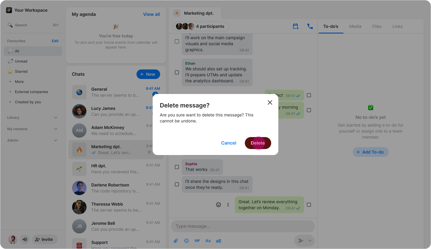 Delete a Message screenshot 6