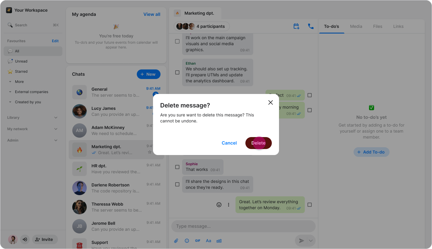 Delete a Message screenshot 6