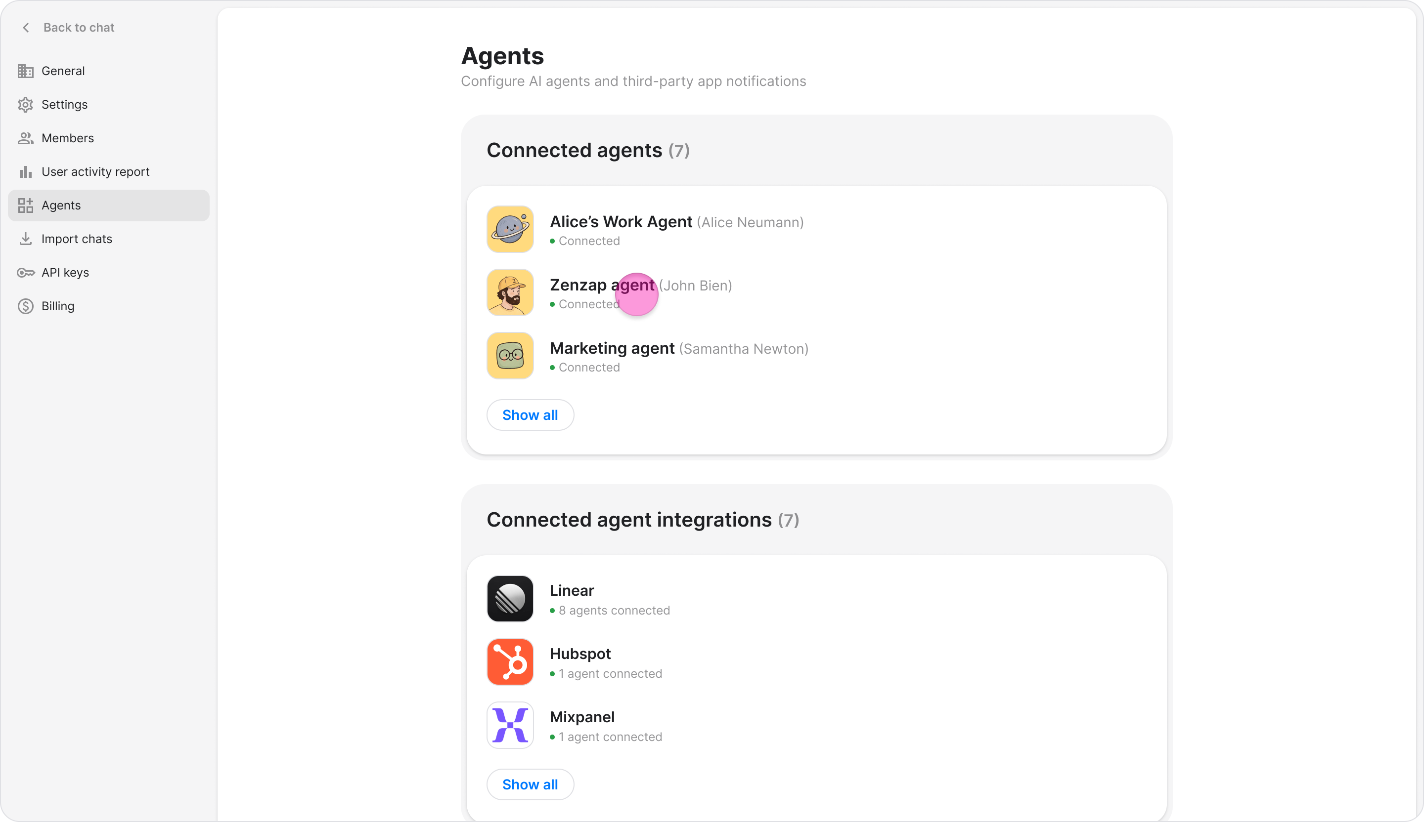 Disconnect an AI Agent screenshot 7