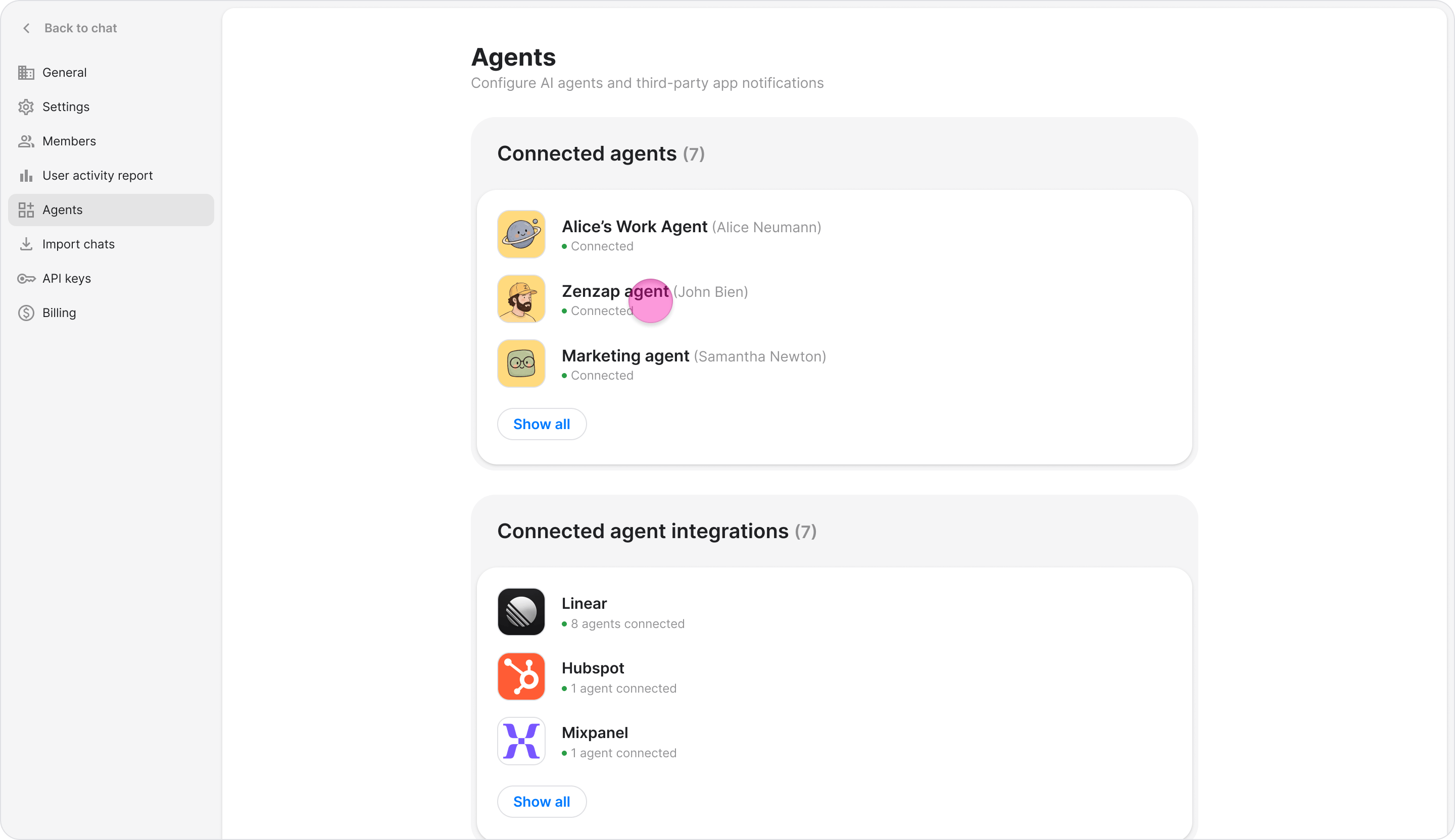 Disconnect an AI Agent screenshot 7