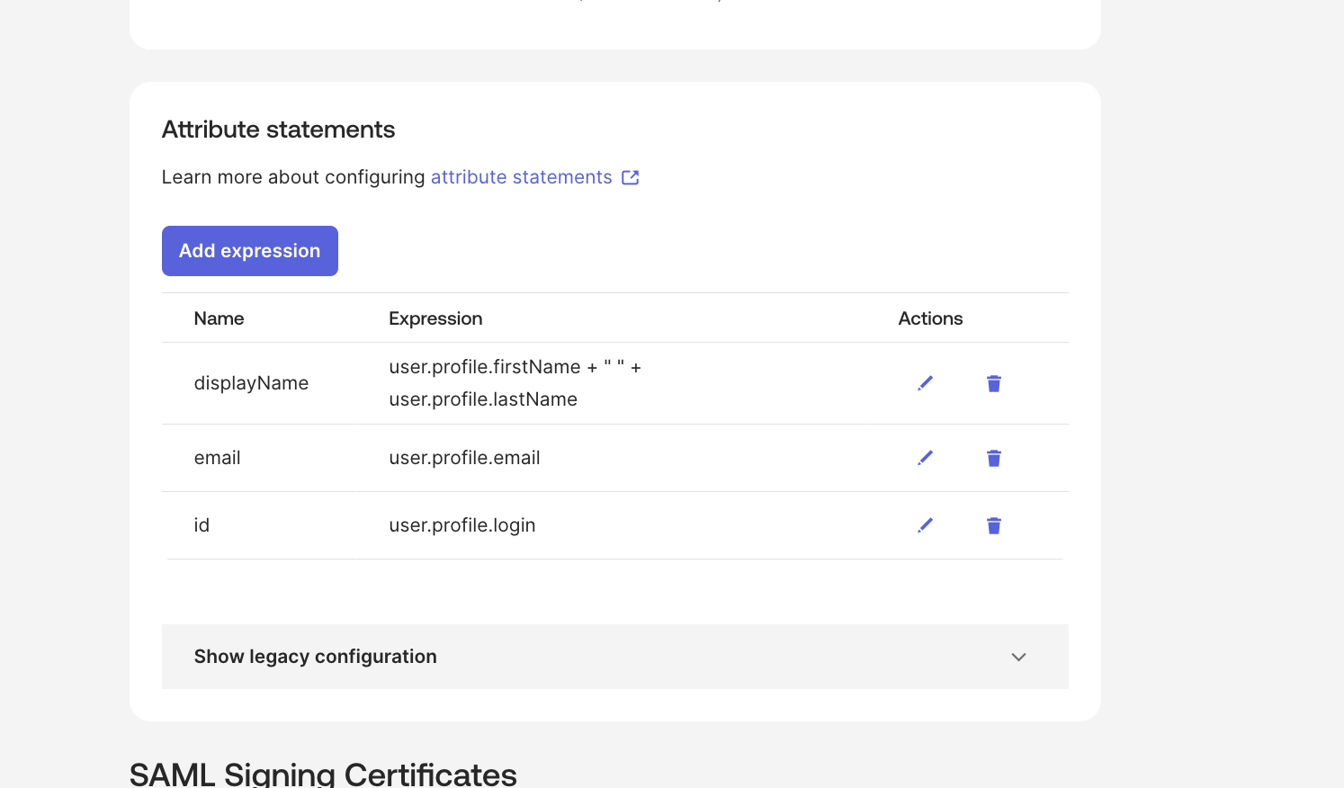 Attribute Statements