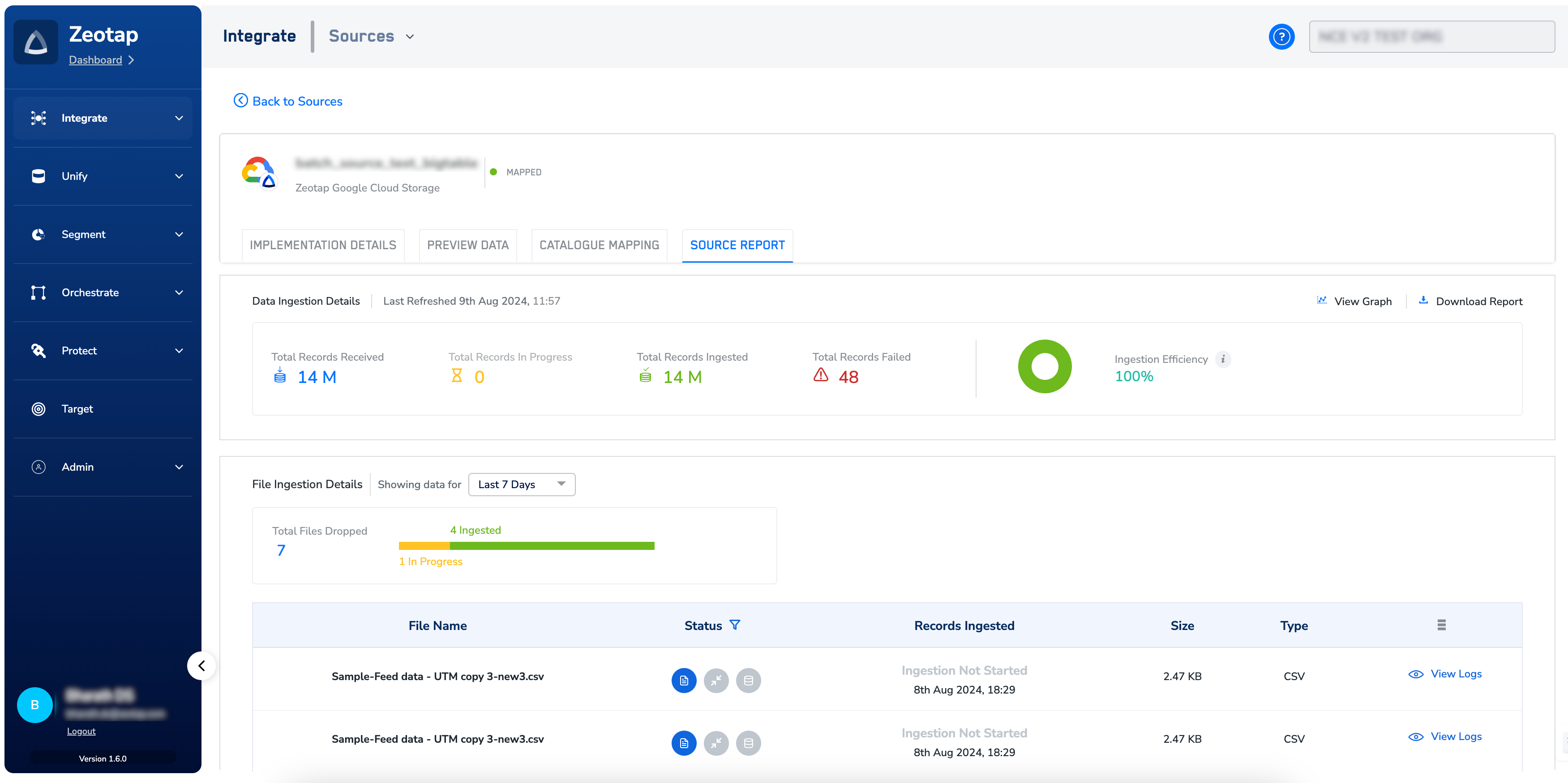 Source Report - Zeotap docs