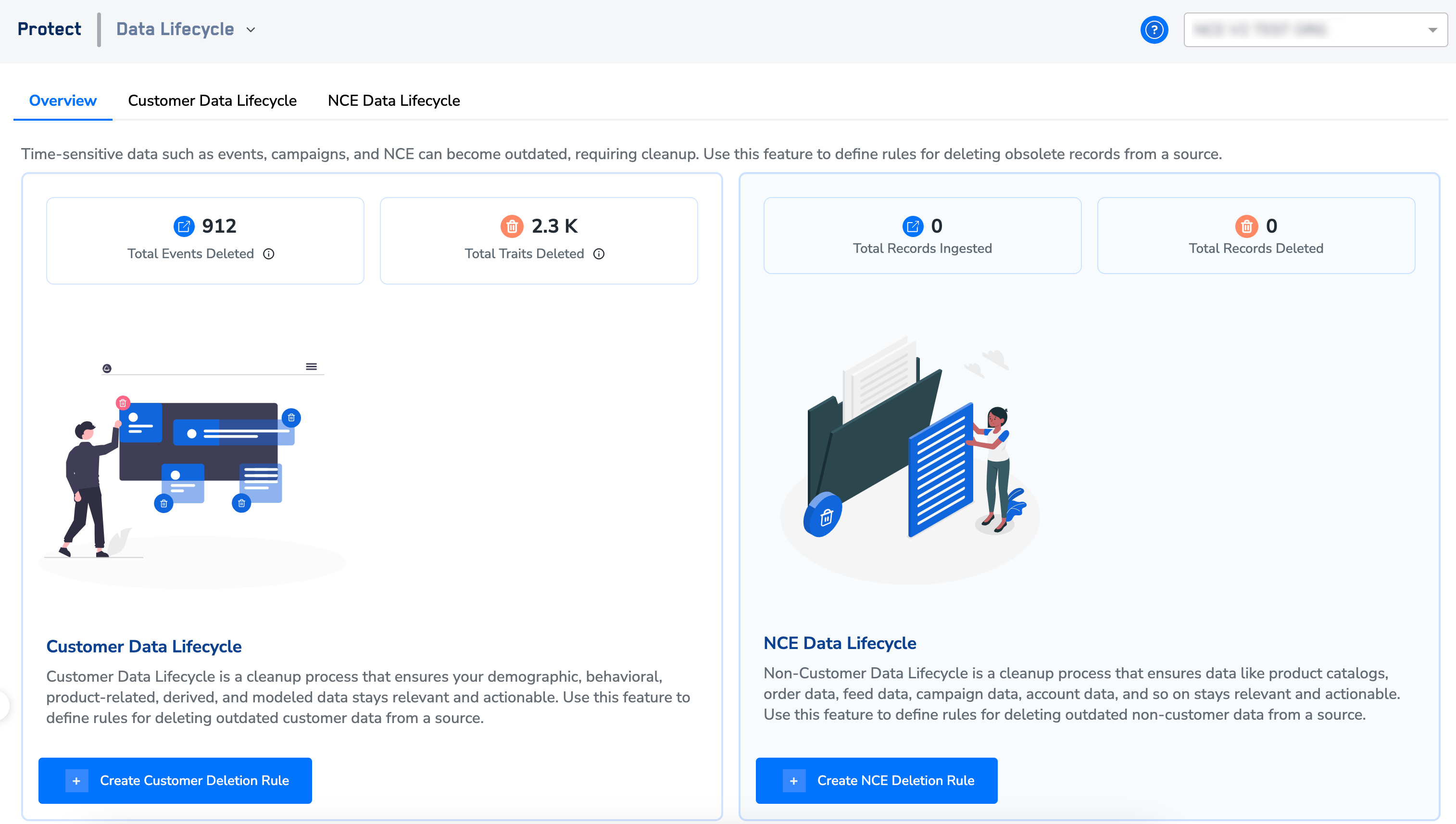 Working with different Data Lifecycle Screens - Zeotap docs
