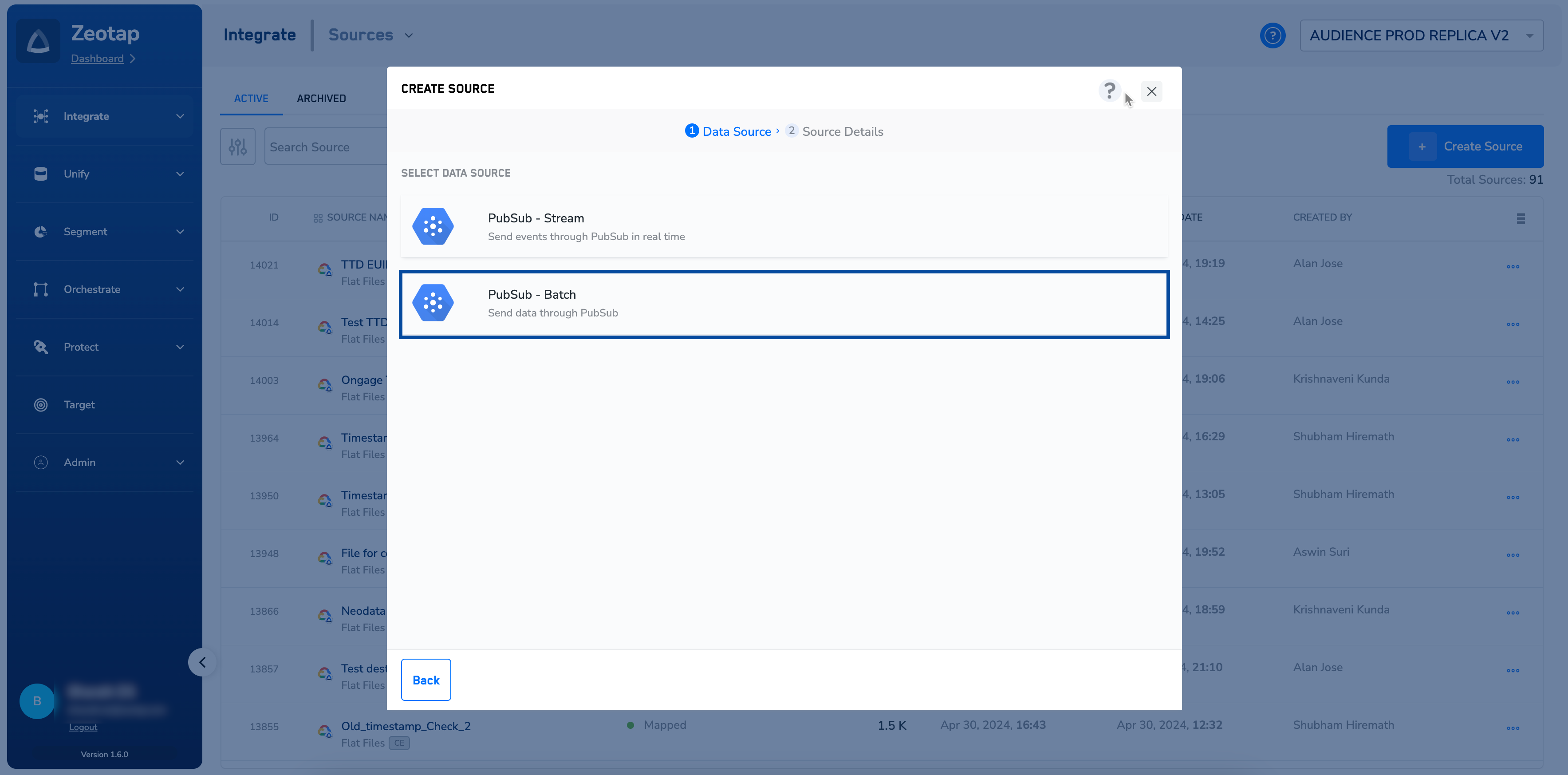 Create a Pub/Sub Batch Source - Zeotap docs