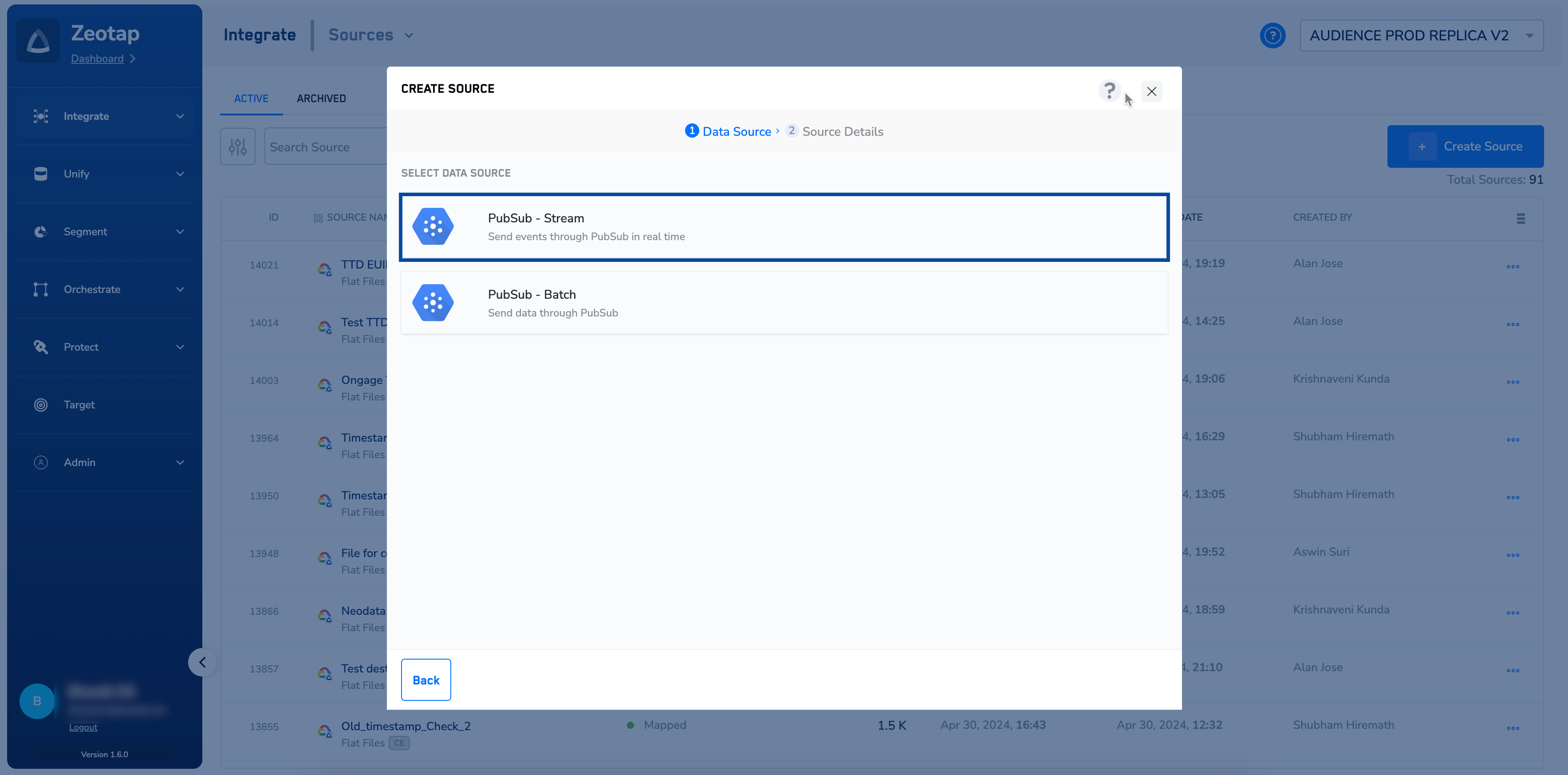 Create a Pub/Sub Stream Source - Zeotap docs