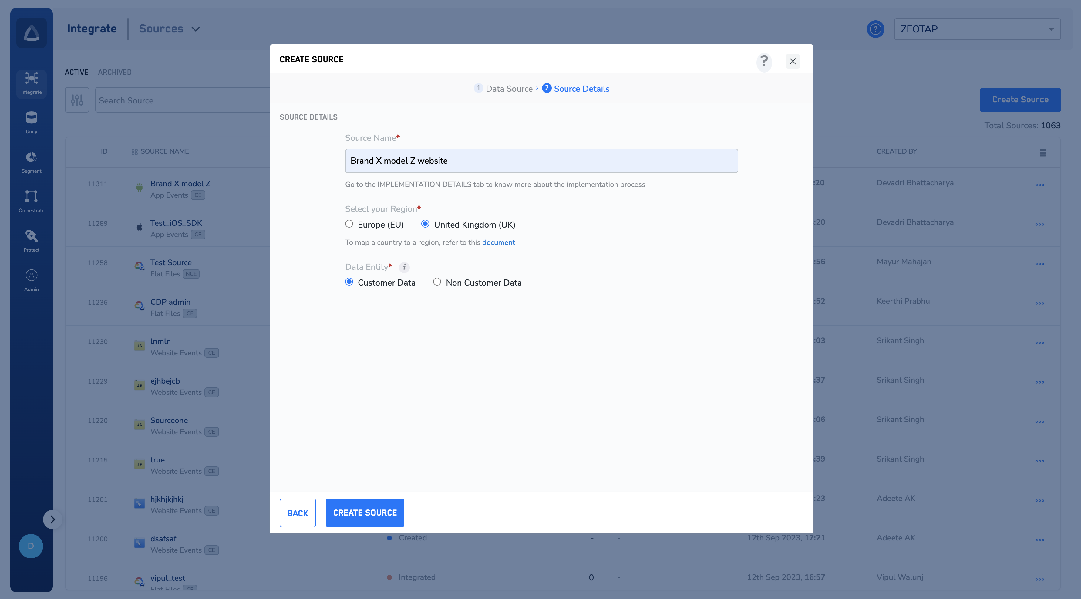 Create a Braze Currents Source - Zeotap docs