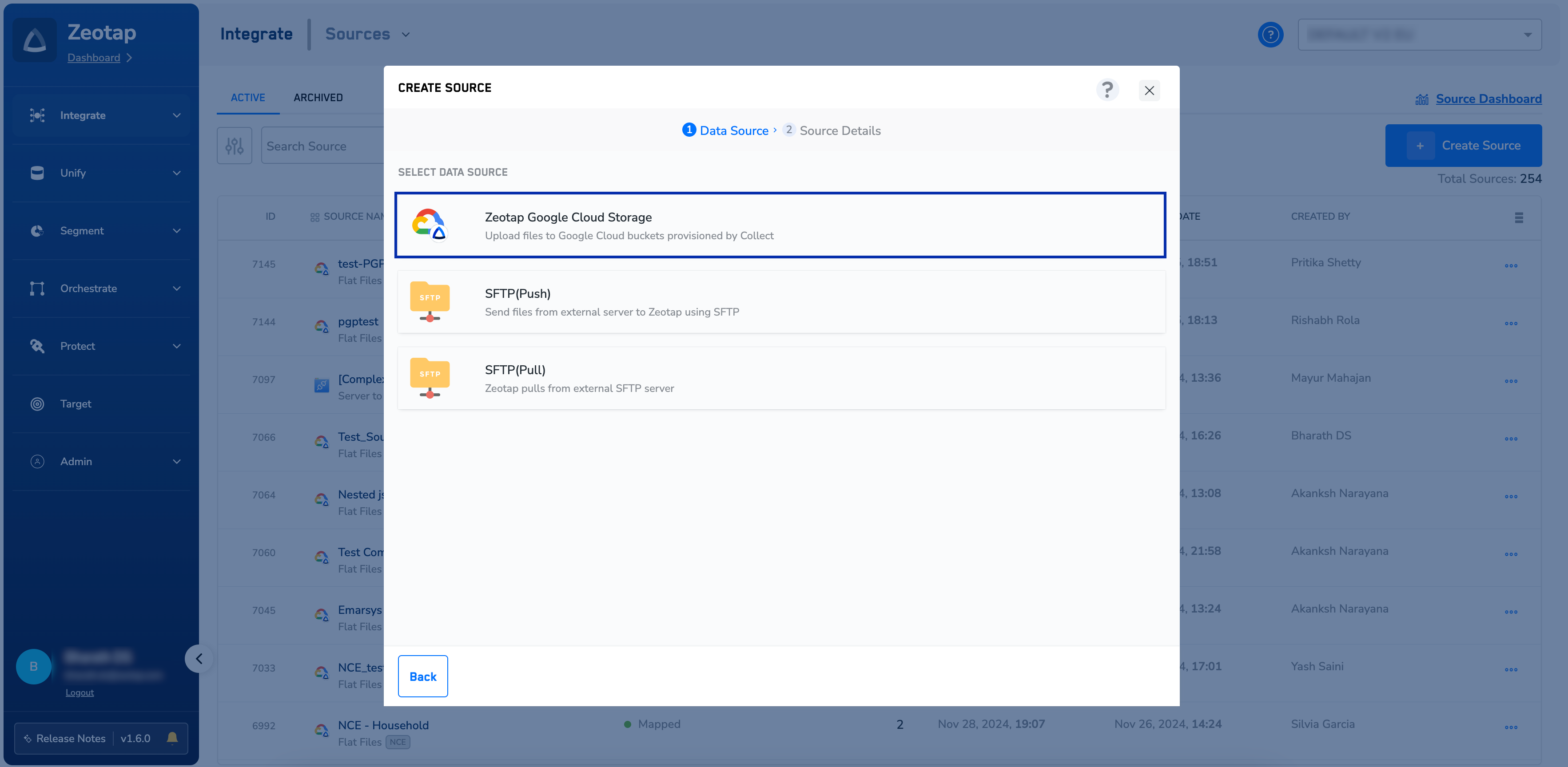 Create a Zeotap Google Cloud Storage Source - Zeotap docs