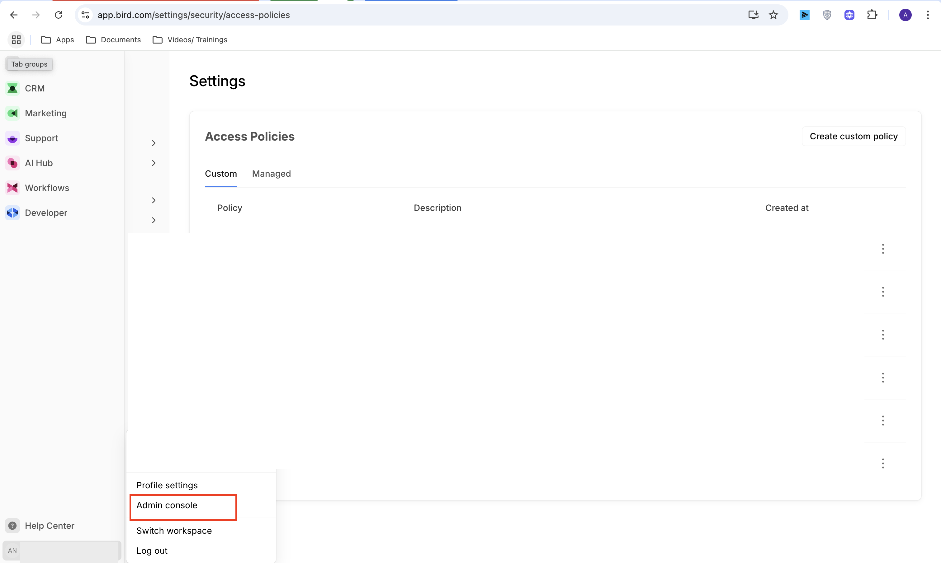 Bird Customer Lists - Zeotap docs