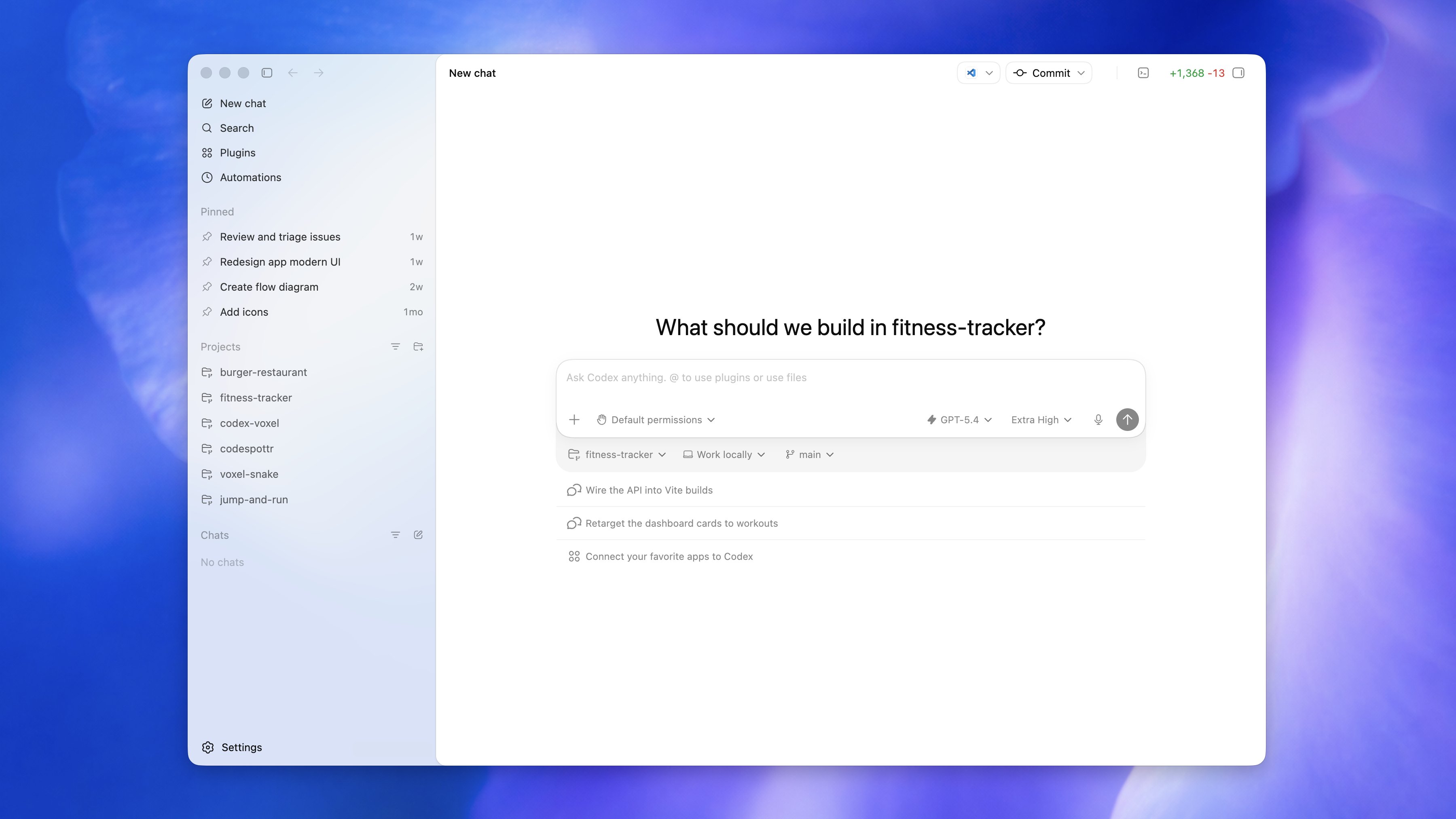 The original ZeroCode app showing parallel project chats on macOS