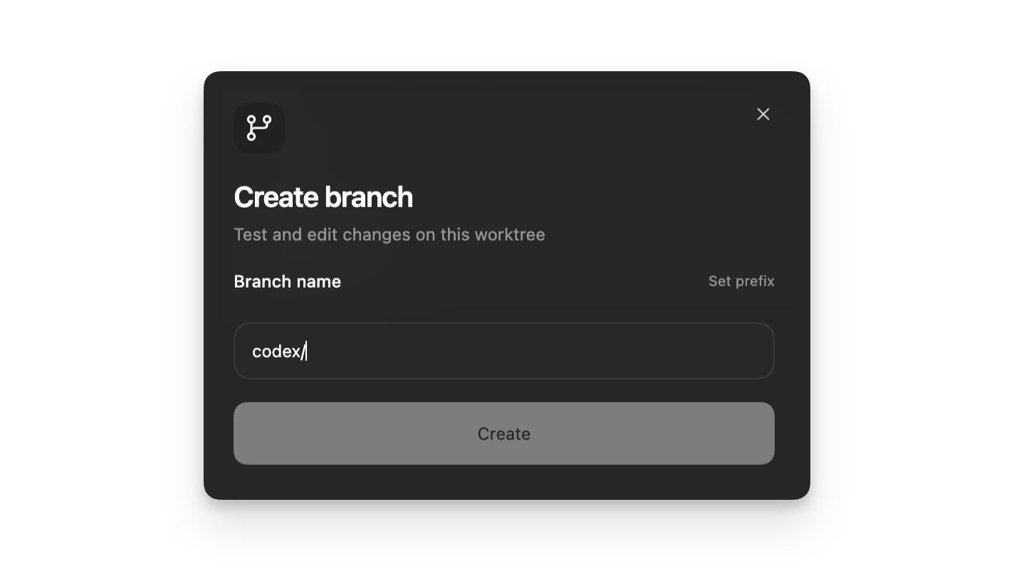 Worktree chat view with branch controls and worktree details
