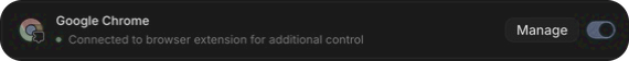 ZeroTwo Computer Use settings showing Chrome connected