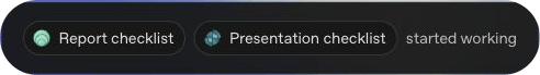A ZeroTwo conversation event showing that subagents started working