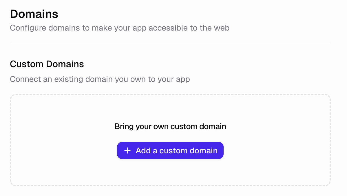 Add a custom domain