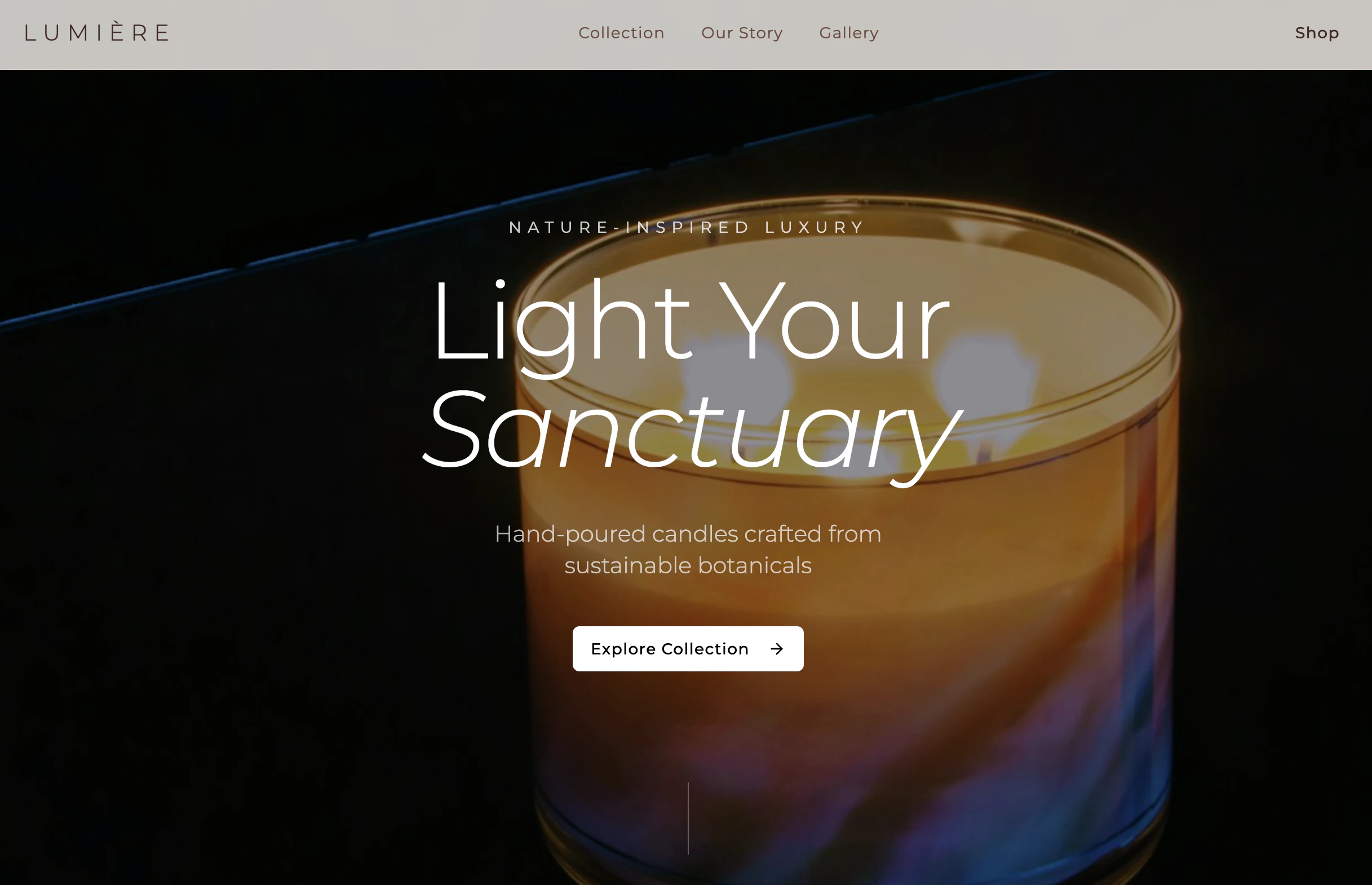 Candles hero - cozy ambiance