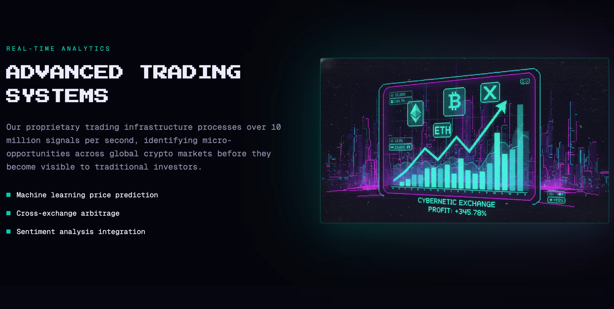 Crypto analytics dashboard