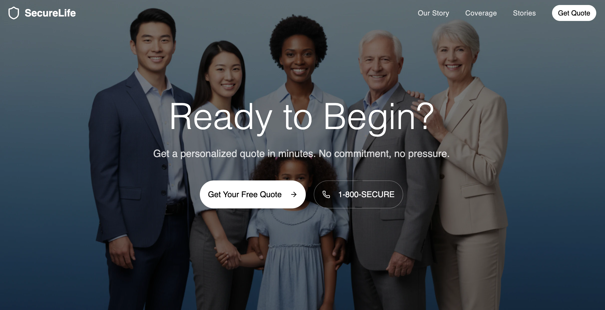 Insurance call-to-action
