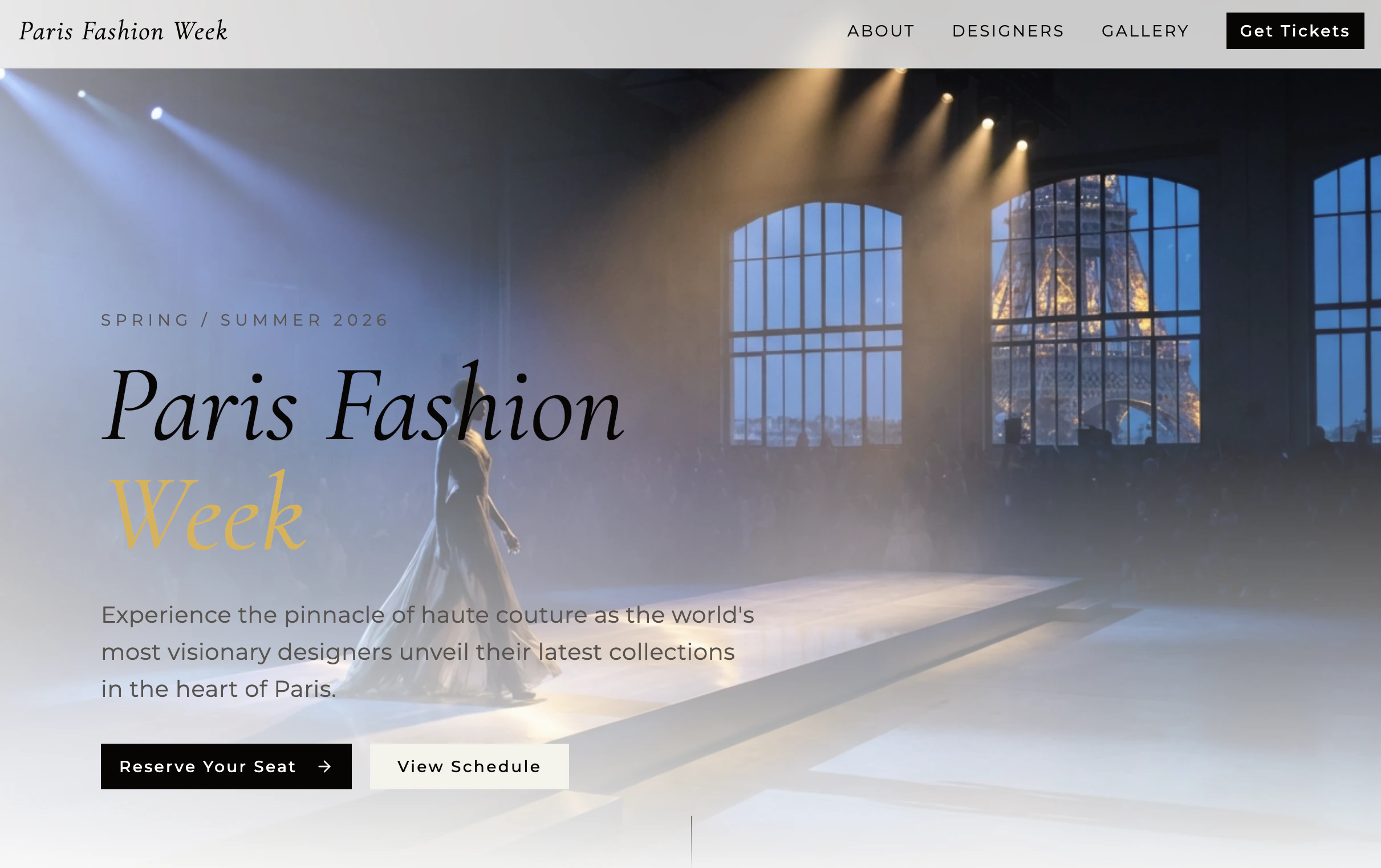 Fashion week hero - runway