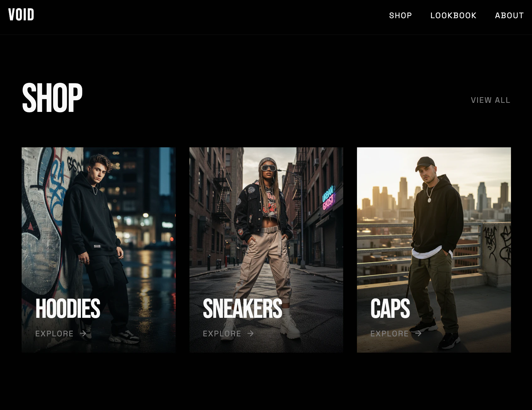 Streetwear lookbook gallery
