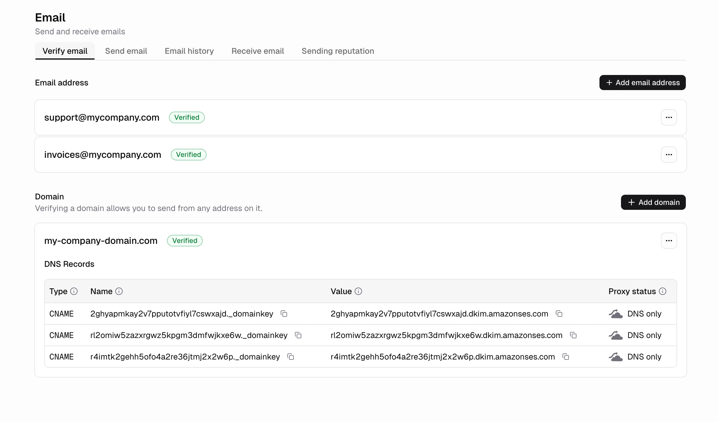 Hercules Emails overview showing sent emails and delivery stats