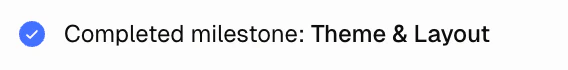 Completed milestone status indicator