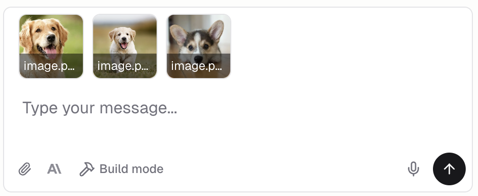 Uploading images to the chat for context