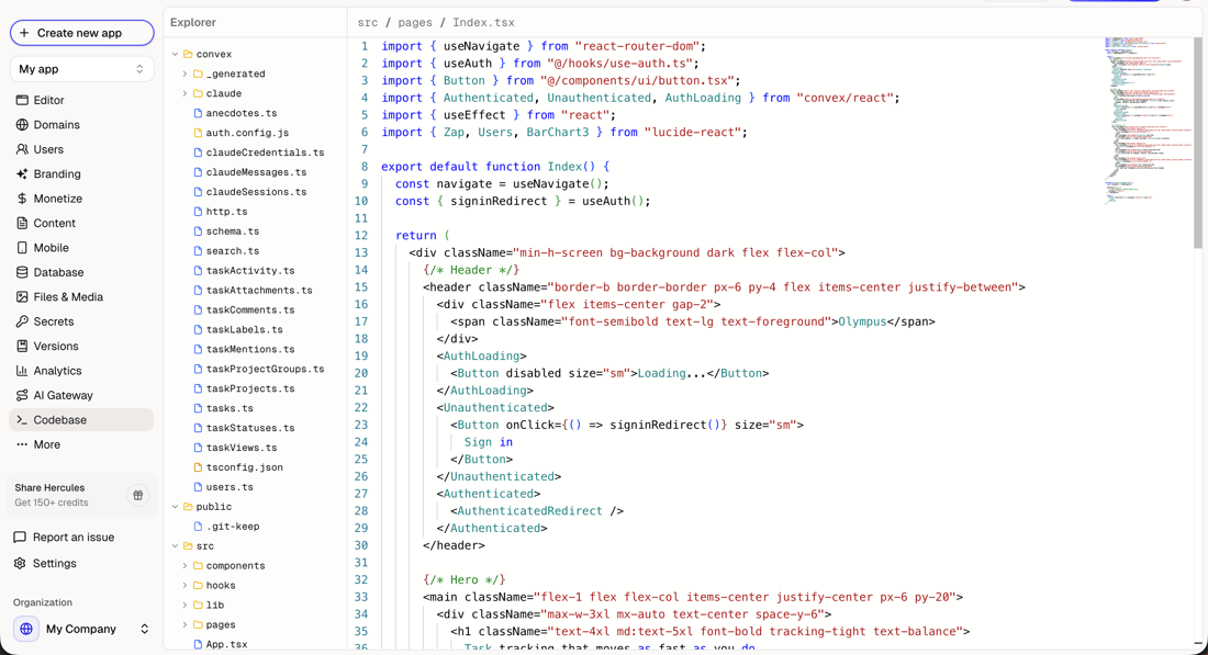 Code Editor - Hercules