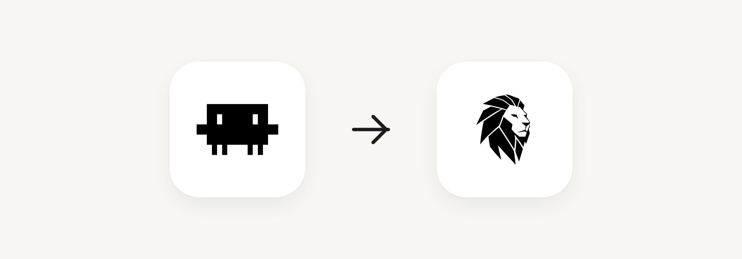 The Claude Code logo, an arrow, and the Hercules logo