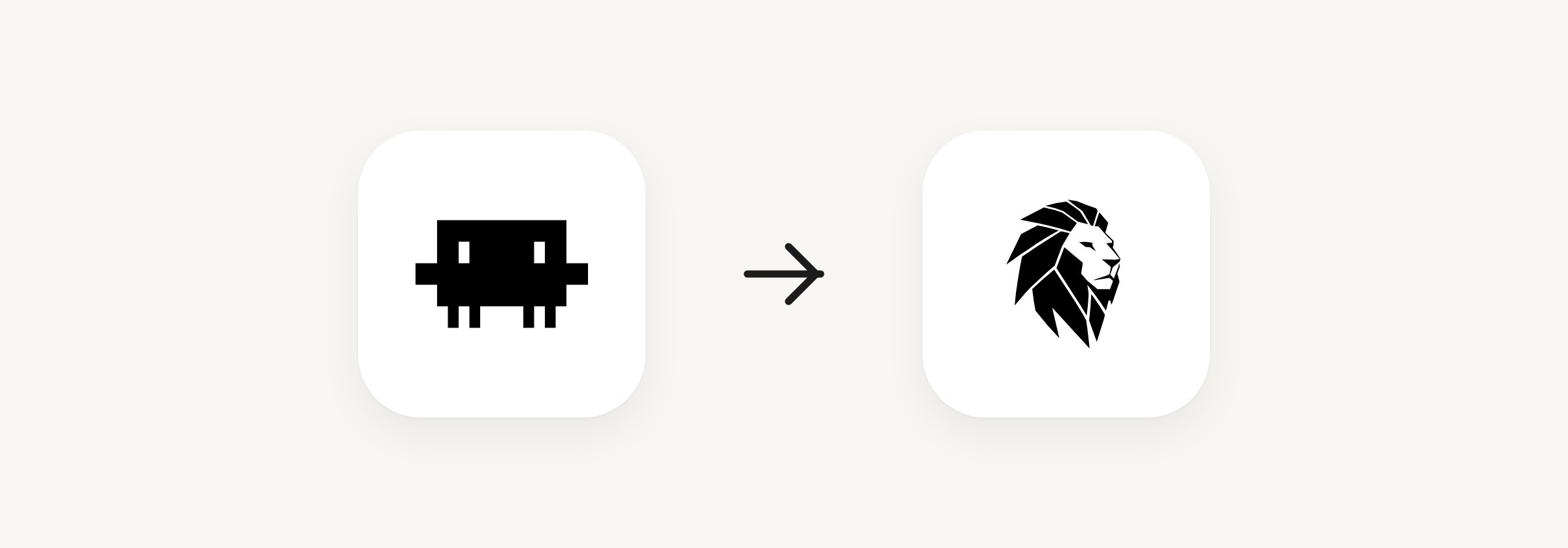 The Claude Code logo, an arrow, and the Hercules logo
