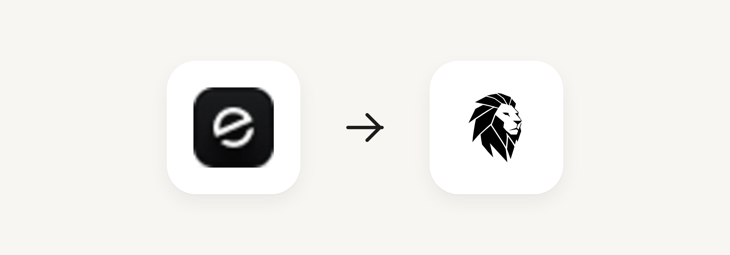 The Emergent logo, an arrow, and the Hercules logo