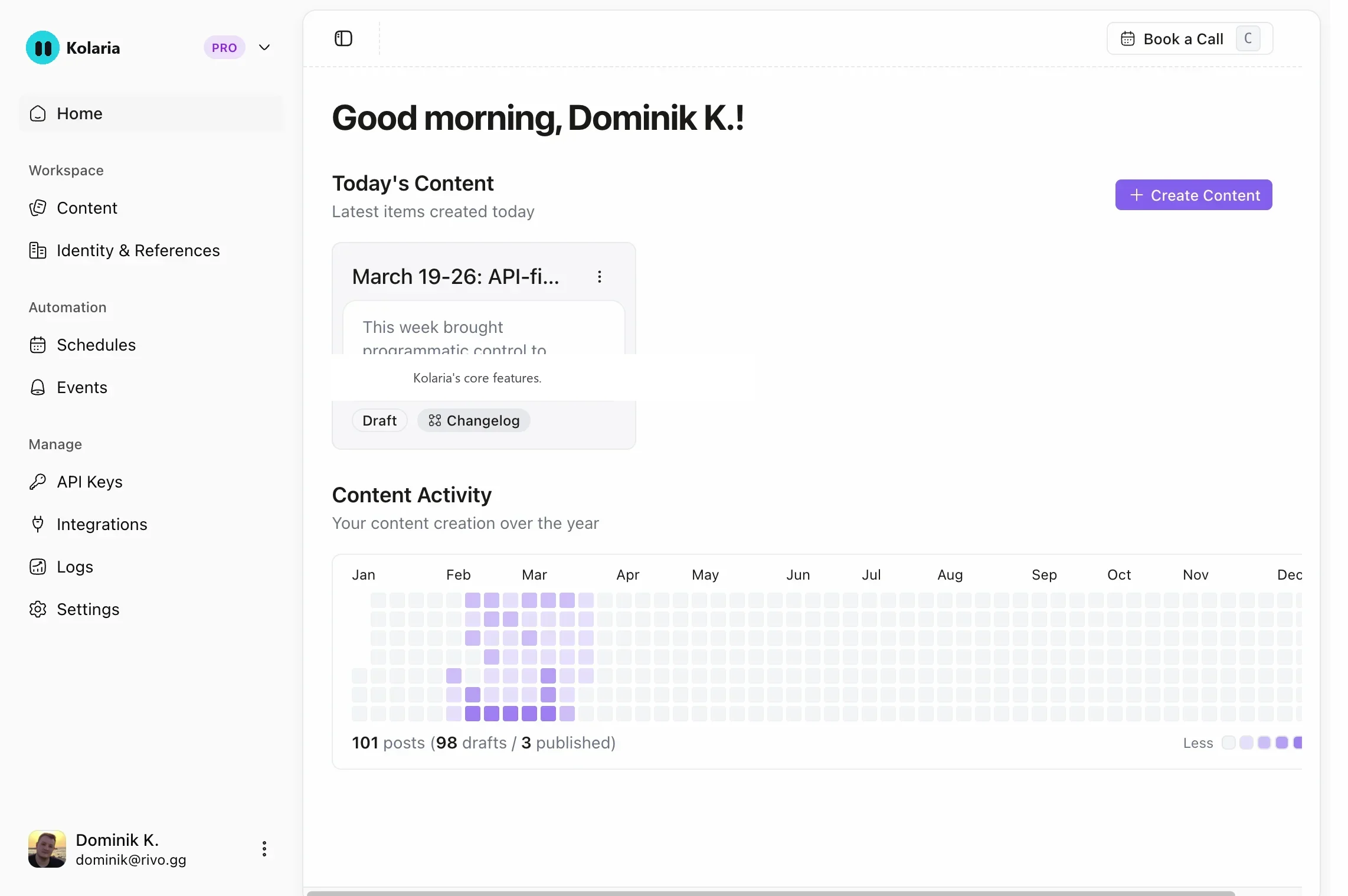 Kolaria Dashboard