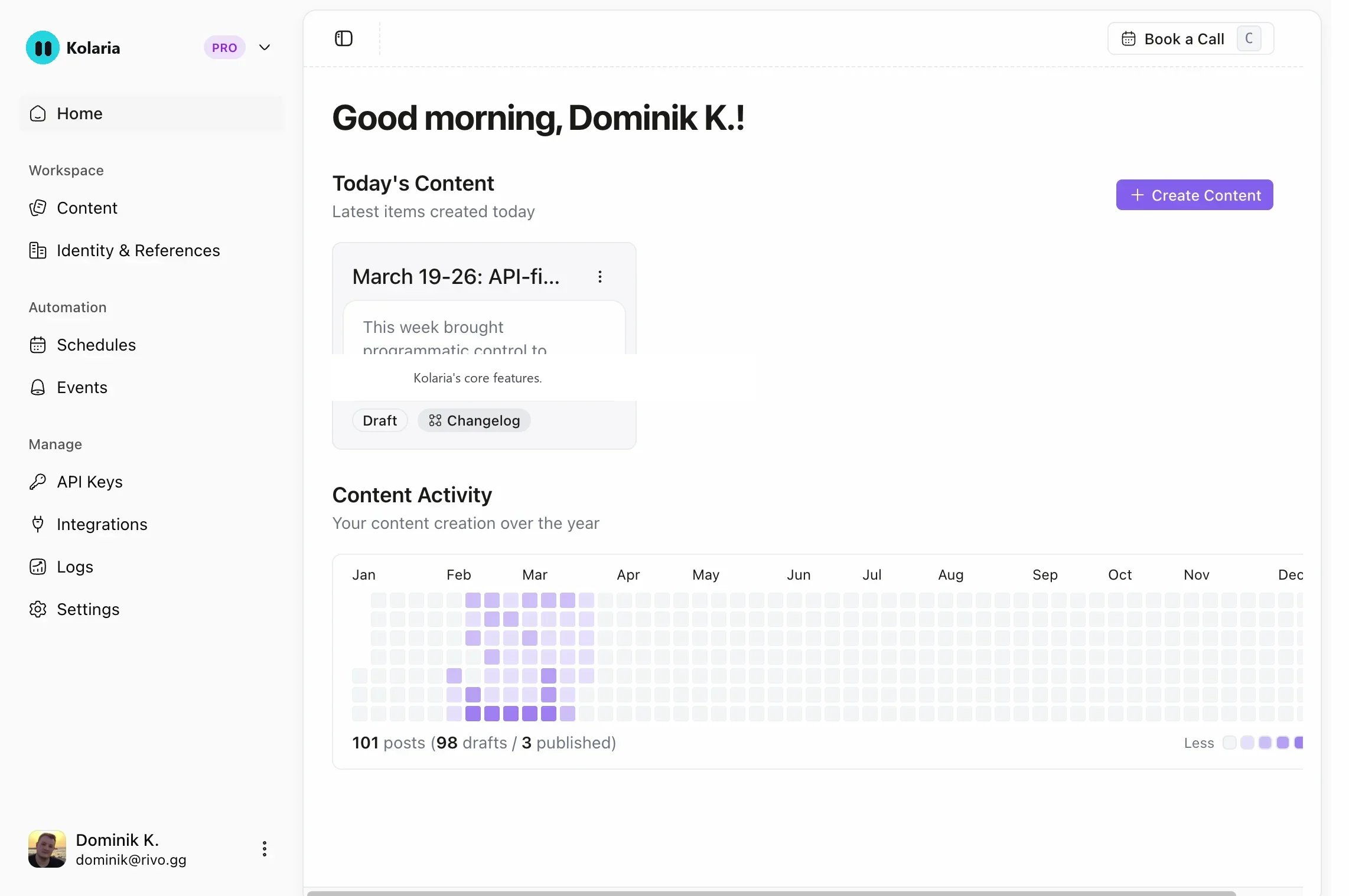 Kolaria Dashboard