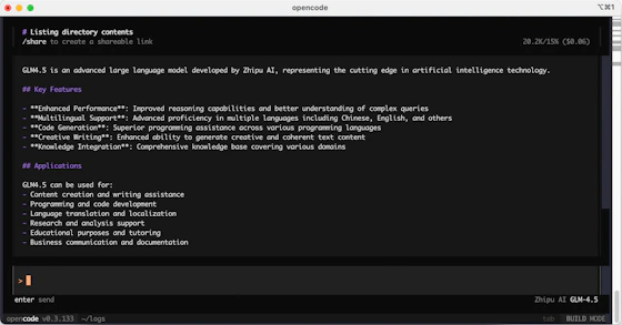 Open Code - Overview - Z.AI DEVELOPER DOCUMENT