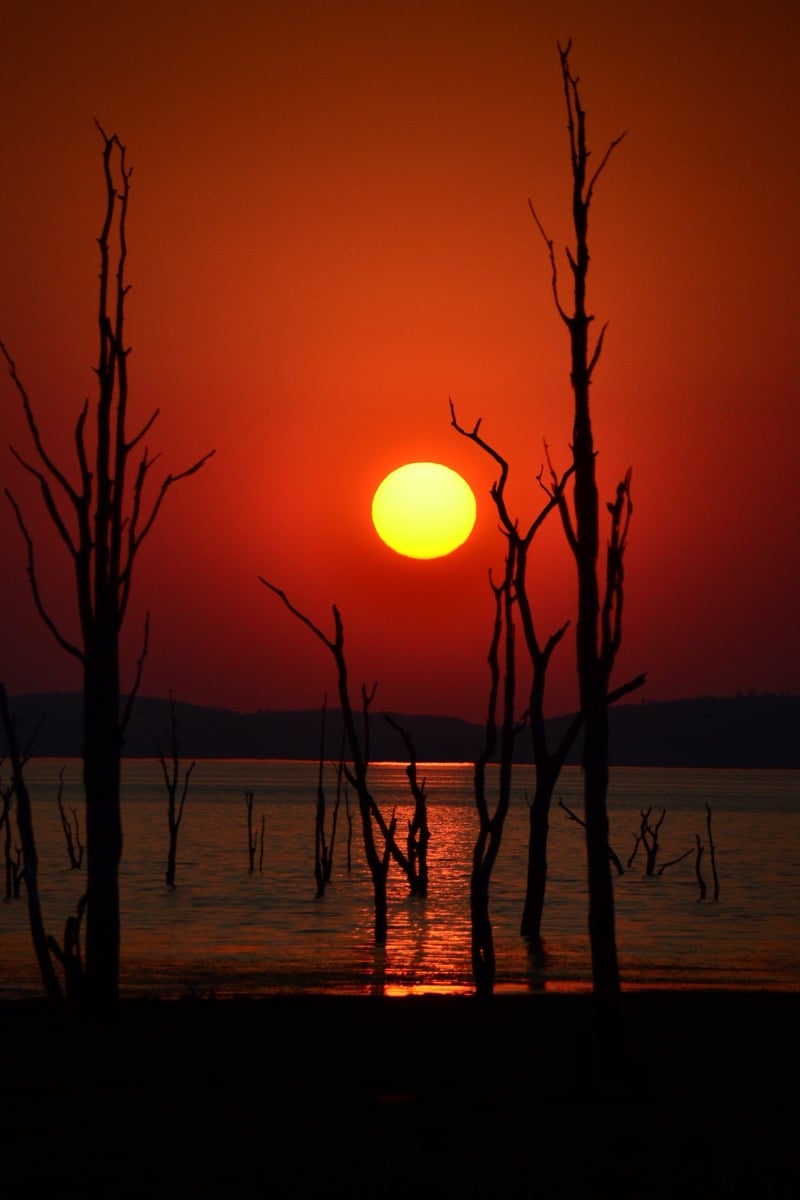 Romantic sunset at Lake Kariba