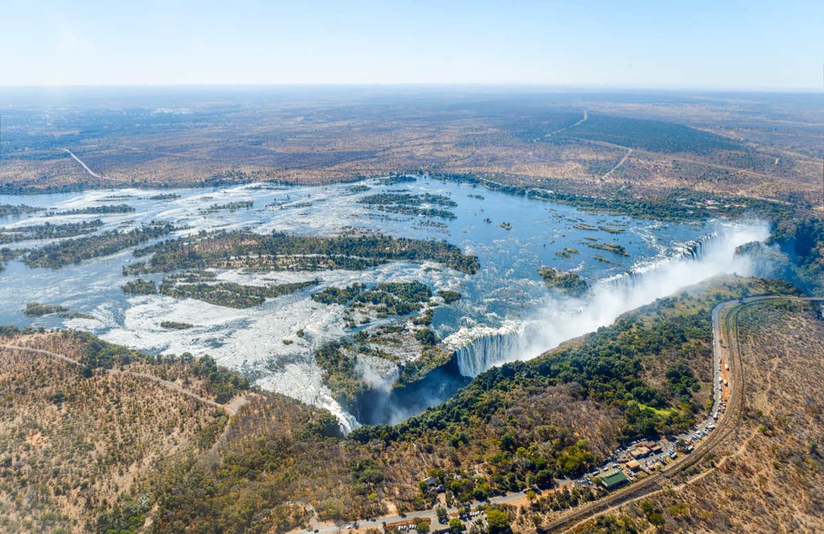 Victoria Falls aerial view