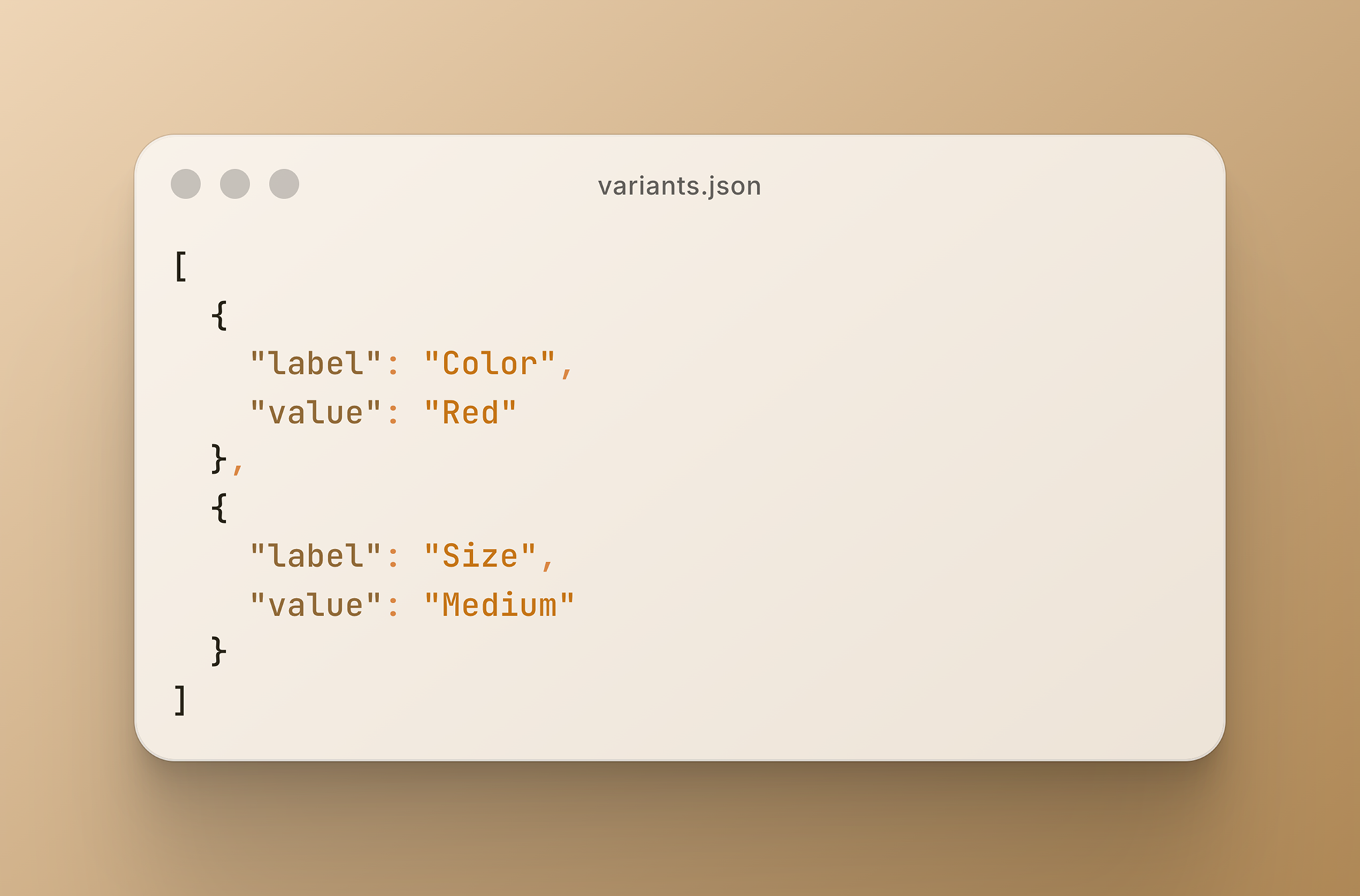 Product variant interpretation