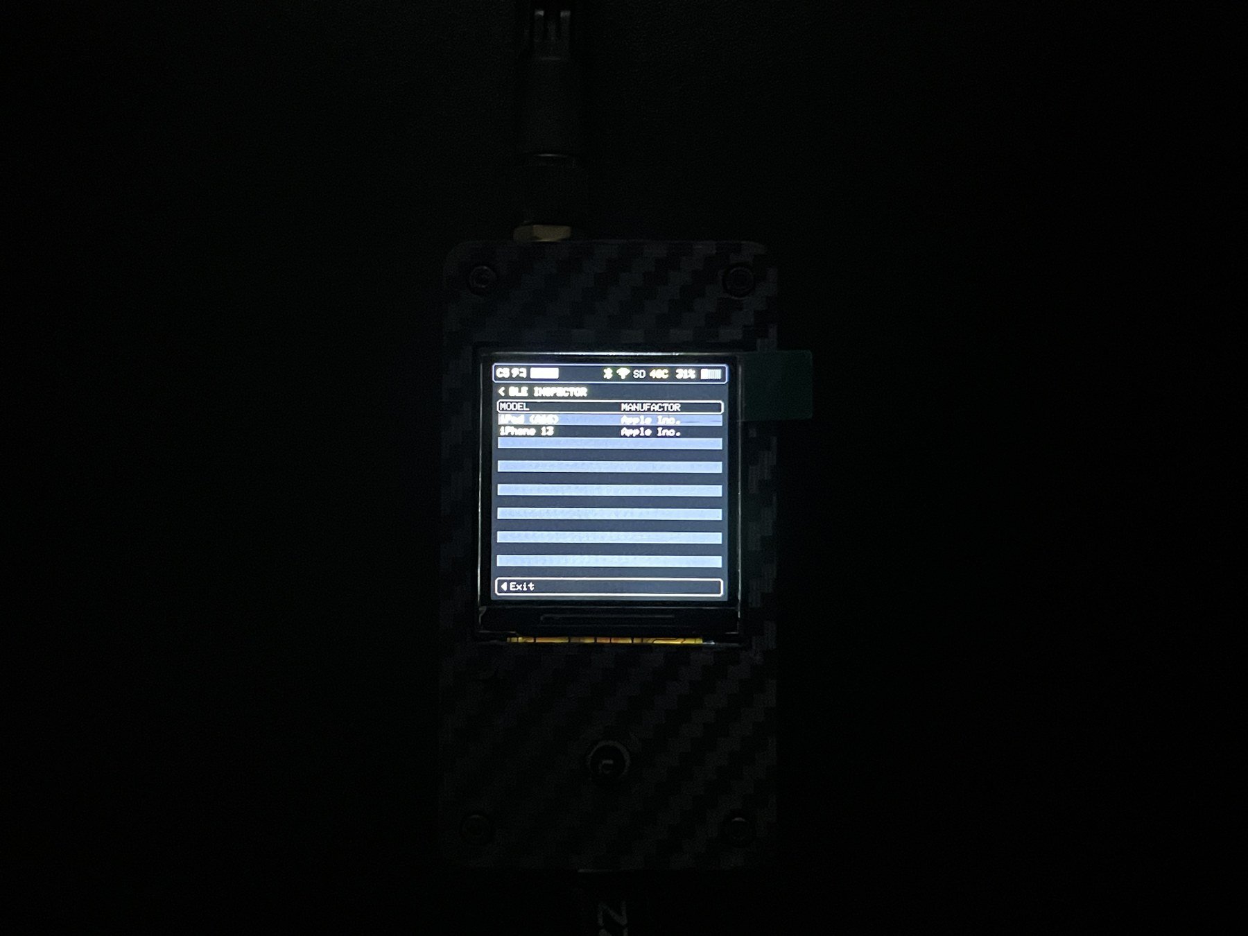 หน้า Bluetooth Inspector