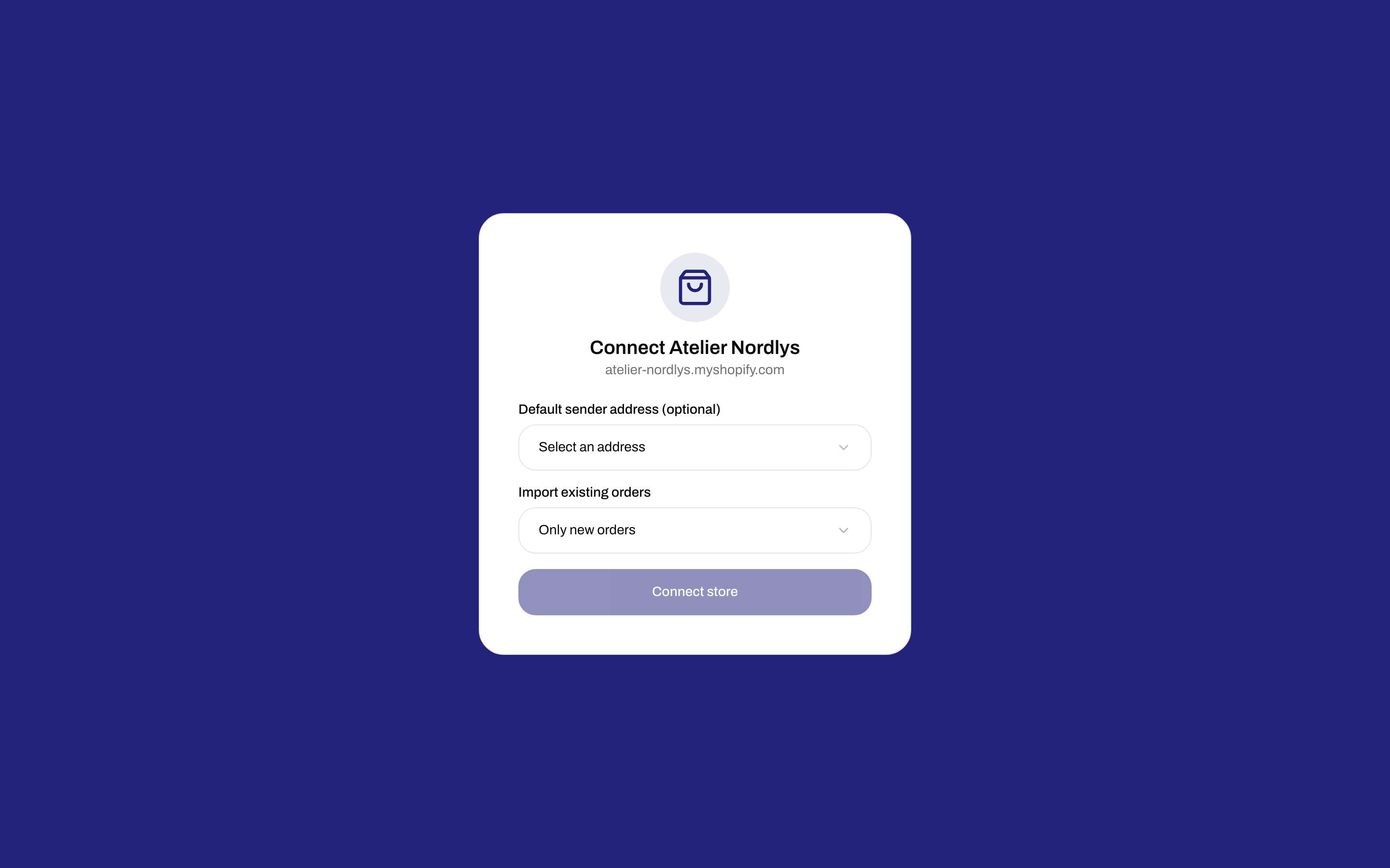 Connect Atelier Nordlys card with Create a Zippendo account and Sign in buttons