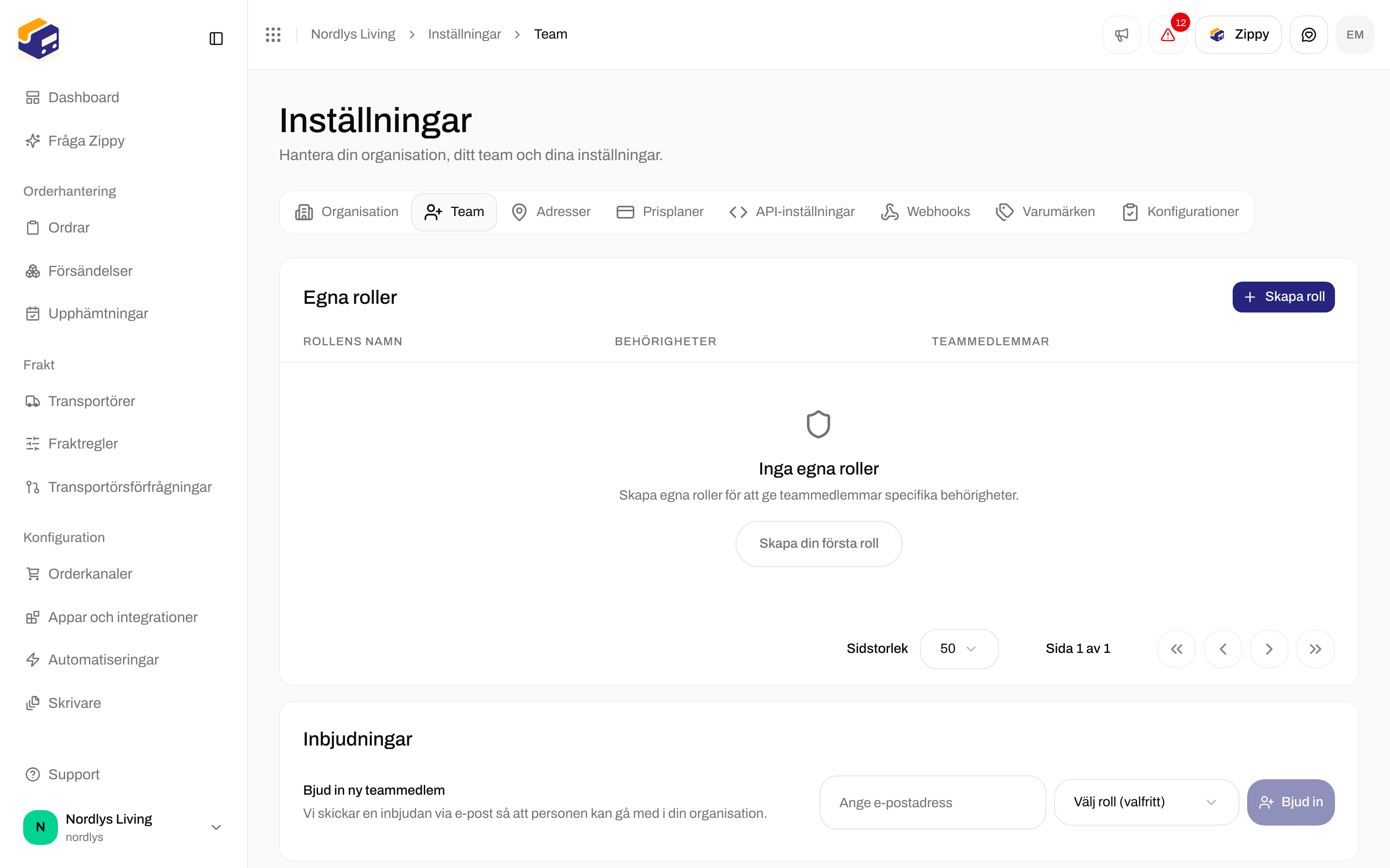 Egna roller i tomt läge med Skapa roll och Skapa din första roll