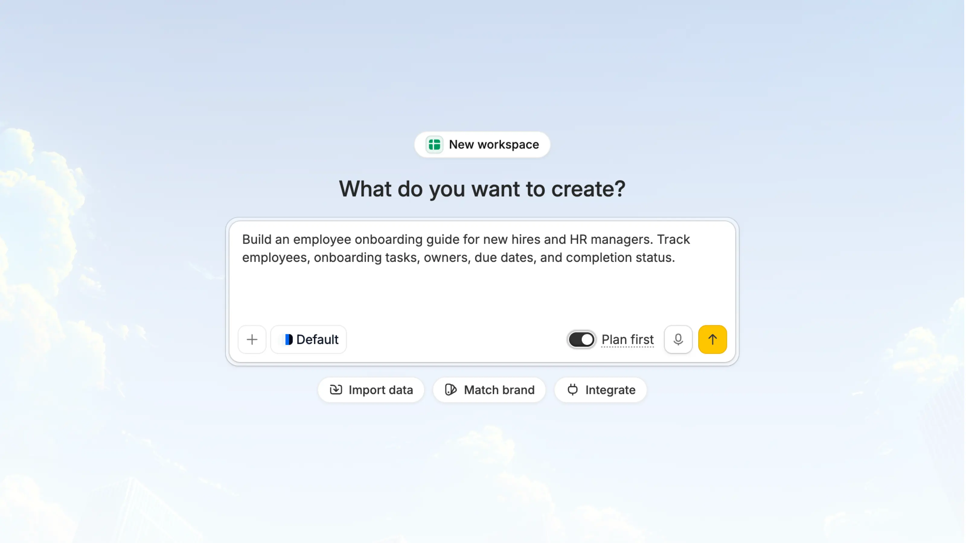 Zite starting prompt with App, Database, and Form options