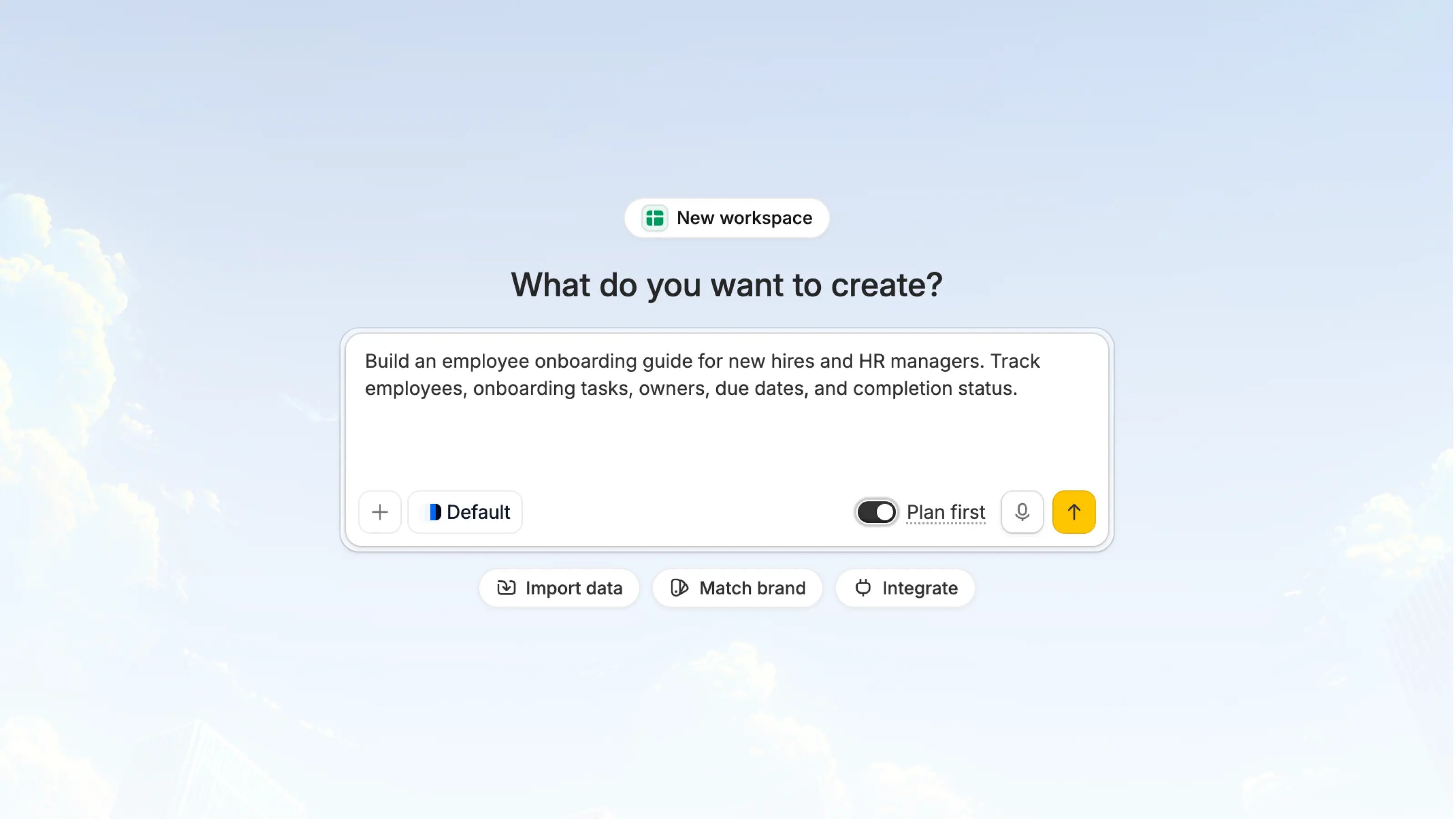 Zite starting prompt with App, Database, and Form options