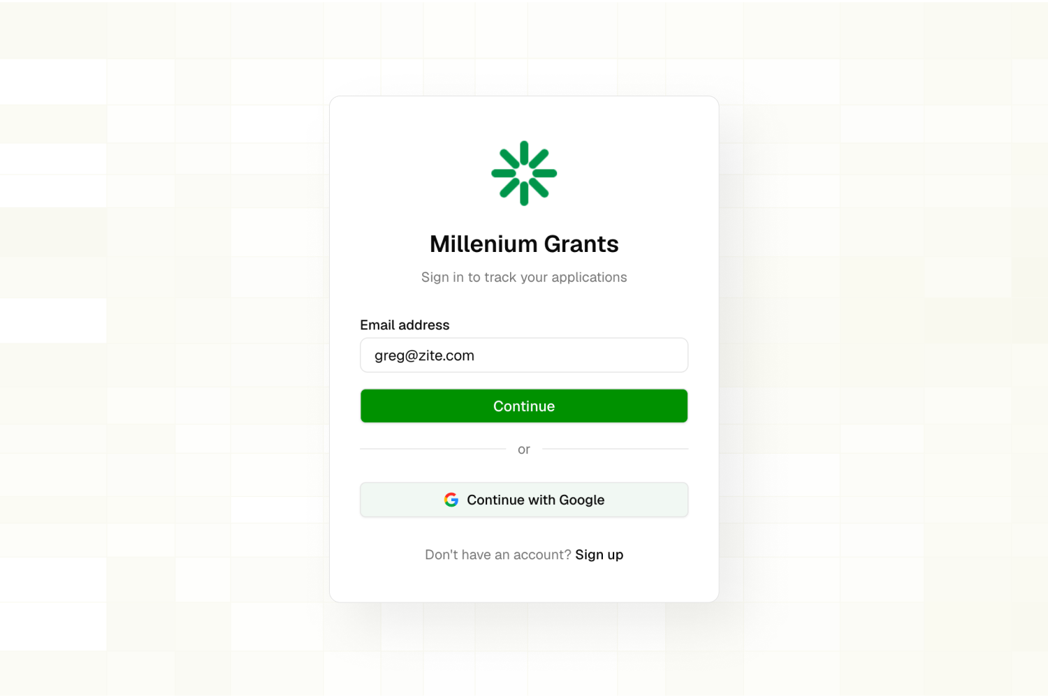 A branded login screen with a custom logo, title, supporting copy, and theme