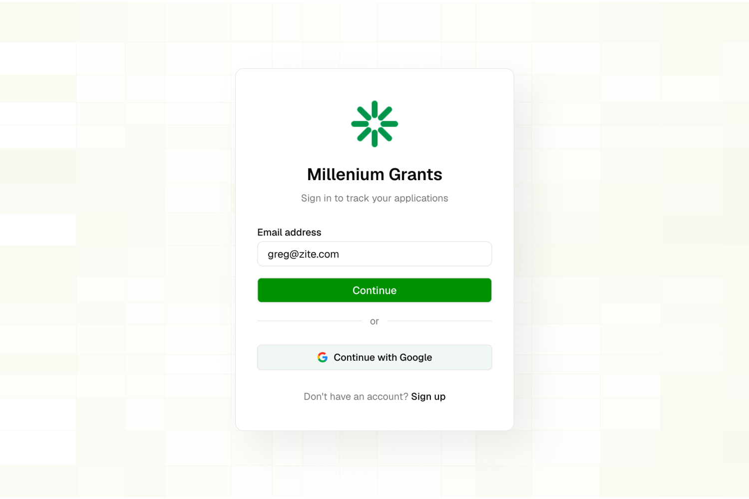 A branded login screen with a custom logo, title, supporting copy, and theme