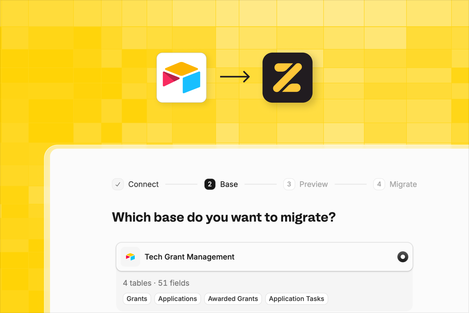 Move your Airtable base to Zite