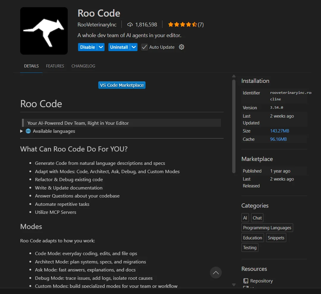 Roo Code Extension